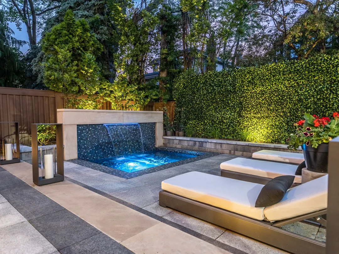 Fiberglass plunge and cocktail pools for small yards in Toronto